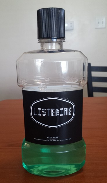 Front of Listerine Bottle Mock Up