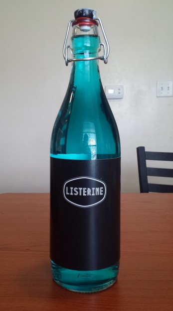 Glass Listerine Bottle Mock Up